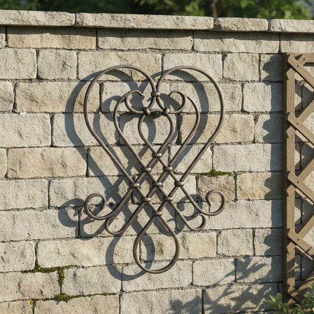 Interwoven Strength Make a bold statement with this Hand Forged Geometric Heart Sculpture. It is the perfect size to...