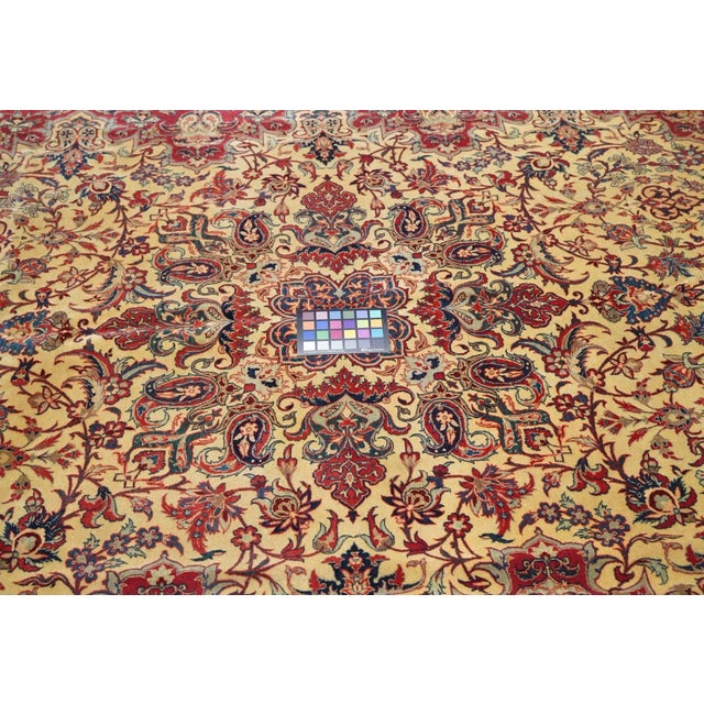 1940s Vintage Isfahan Rug 7'7'' x 10'11'' For Sale - Image 10 of 11