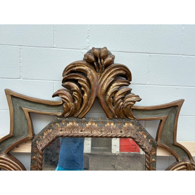 19th Century Italian Baroque Style Giltwood Mirror For Sale - Image 4 of 18