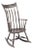 19thc Original Painted Bow Back Windsor Rocker With Stenciled Top Rung For Sale