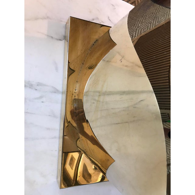 Vintage 1970s Mid-Century Italian Brass Sculptural Table Lamp - Coconut Company Nyc For Sale - Image 4 of 13