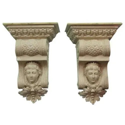 Early 20th Century Antique Large Architectural Corbel Wall Brackets- a Pair For Sale - Image 5 of 5
