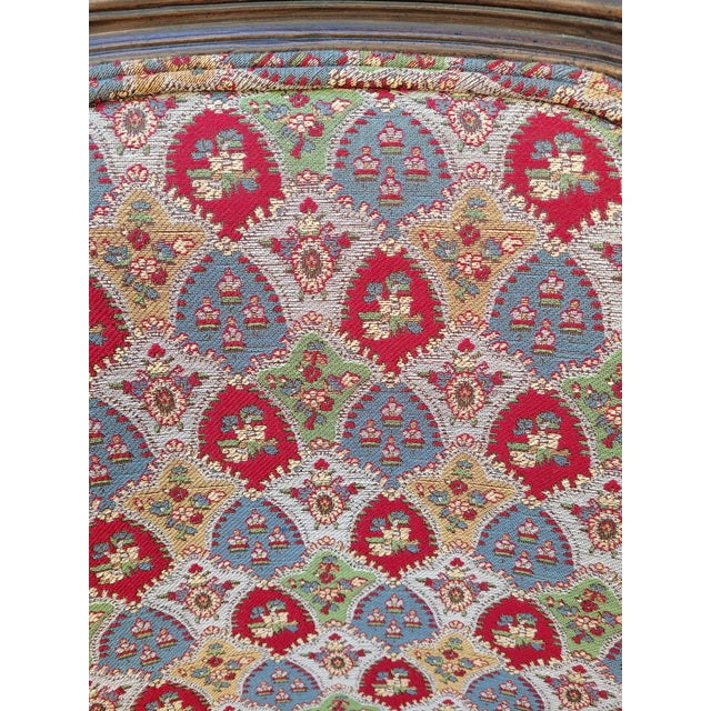 Red Late 20th Century Pair of Custom French Versaille Style Needlepoint Wool Arm Chairs For Sale - Image 8 of 10