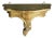 Vintage Small Italian Gold Painted Wall Shelf For Sale