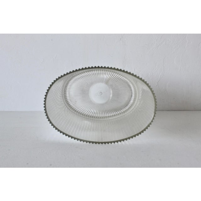 Sally Designs Style Oval Corrugated Lucite Acrylic Wastebasket For Sale - Image 10 of 13