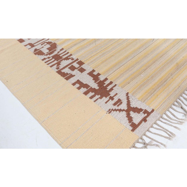Yellow Doris Leslie Blau Finland Flat Woven Rug by Alestalon Mattokutomo For Sale - Image 8 of 8