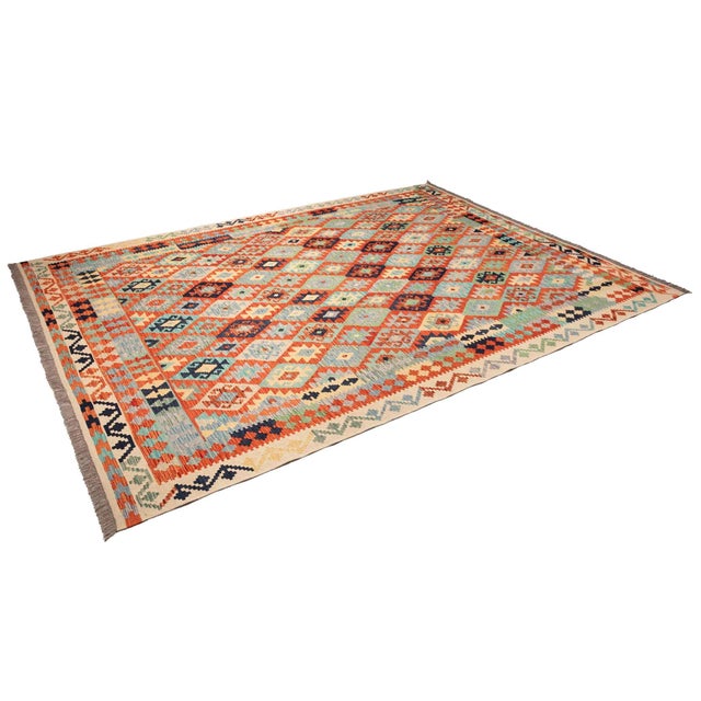 Handwoven Afghan kilim | Size: approx. 345 x 258 cm | Material: 100% wool | Origin: Afghanistan | Condition: Very good, as...
