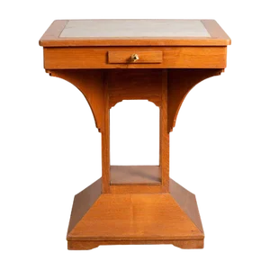 Dutch Colonial Square Table with Marble Inset