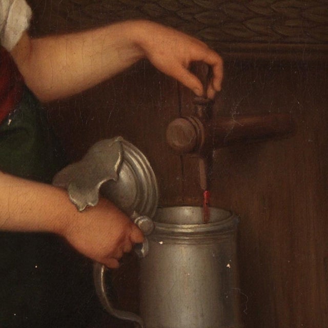 G. Spangerberg, Interior Scene, 1886, Oil on Canvas For Sale - Image 15 of 16