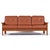 Mid-Century Modern Danish Modern Teak Sofa With Caned Sides Restored in New Leather For Sale - Image 3 of 16