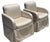 The House of Scalamandre Pair of Art Deco Style Scalamandre Silk Upholstered Parsons Chairs For Sale - Image 4 of 7