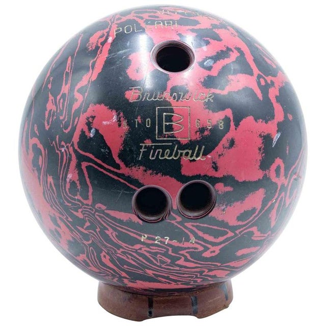 Textile Vintage Brunswick Fireball Bowling Ball in Polyester, Italy, 1960s For Sale - Image 7 of 7