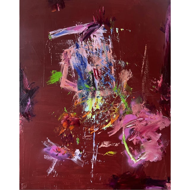 Tommaso Fattovich Contemporary Abstract Oil and Acrylic on Canvas "Gordon Gekko" by Tommaso Fattovich For Sale - Image 4 of 4