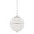 Mark D. Sikes 1 Light Sphere No. 3 Pendant, Small, Polished Nickel For Sale