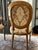 Wood Stickley French Louis XVI Directors Style Medallion Silk Oval Back 8 Chairs and 4 Arm Chairs For Sale - Image 7 of 15