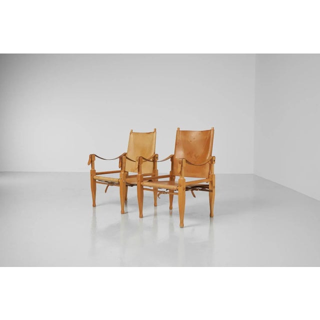 1950s Set of Swiss Safari Chairs by Wilhelm Kienzle, 1950 For Sale - Image 5 of 11