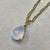 Syna Yellow Gold Moon Quartz Drop Pendant with Diamonds For Sale - Image 4 of 5
