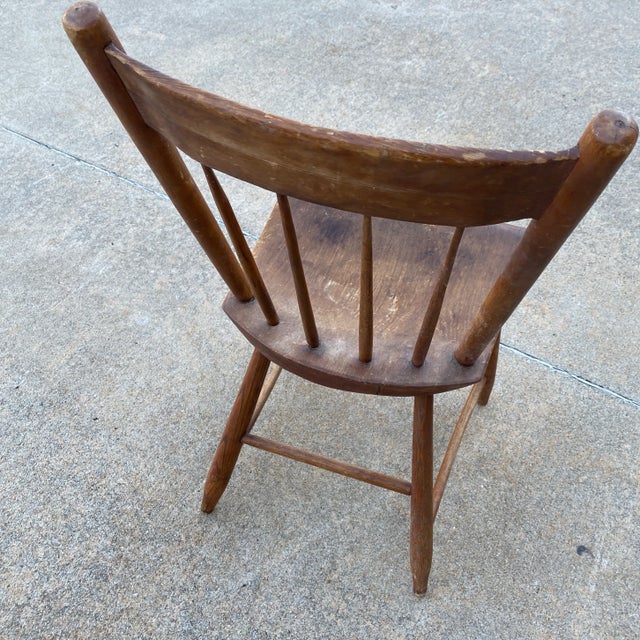 Vintage Americana Wooden Chairs - a Pair For Sale - Image 4 of 6