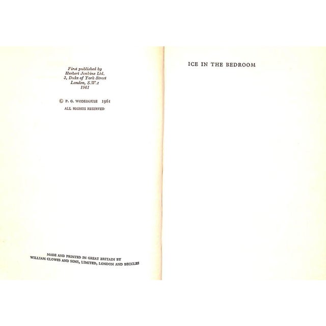 Traditional "Ice in the Bedroom" 1961 Wodehouse, p.g. For Sale - Image 3 of 5