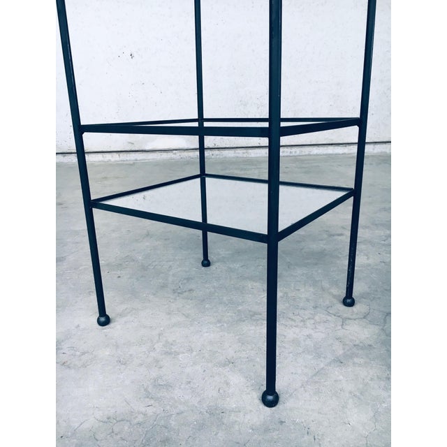 Minimalist 3-Tier High Side Tables, Belgium, 1960s, Set of 2 For Sale - Image 4 of 18