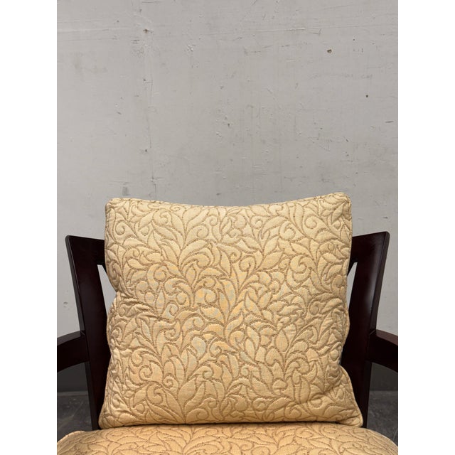 Wood Barbara Barry for Baker Furniture Double X Arm Chair For Sale - Image 7 of 12