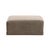 Boho Chic Willow Taupe Performance Velvet Ottoman For Sale - Image 3 of 5