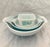 Vintage set of 4 Pyrex Serving Pieces, Turquoise Blue & Horizon Blue. Mix and max blue's and they look great together....
