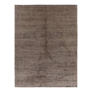Rug & Kilim’s Modern Textural Rug in Rich Brown Tones and Subtle Patterns For Sale