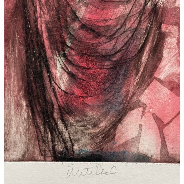 1995 Abstract Color Etching by Nichols For Sale - Image 4 of 5