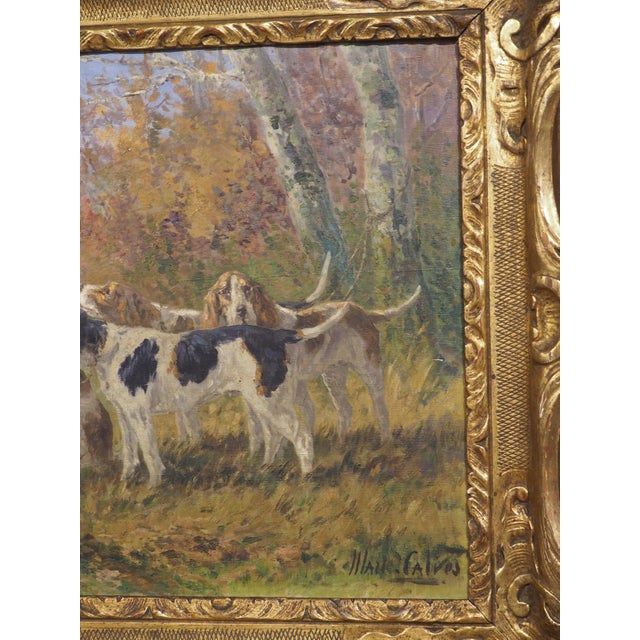 The Beginning of the Hunt, French Oil Painting by Marie Calves (1883-1957) For Sale - Image 15 of 18