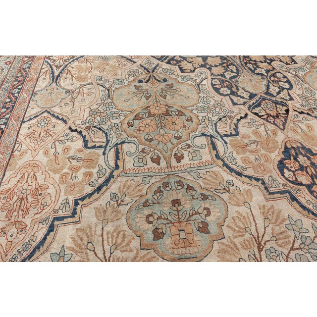 Authentic 19th Century Persian Kirman Carpet For Sale - Image 9 of 10