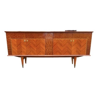 French Mid-Century Modern 1960's Mahogany Sideboard For Sale