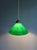 Art Deco Pendant Light in Conical Green Opaline, 1920s For Sale - Image 11 of 14