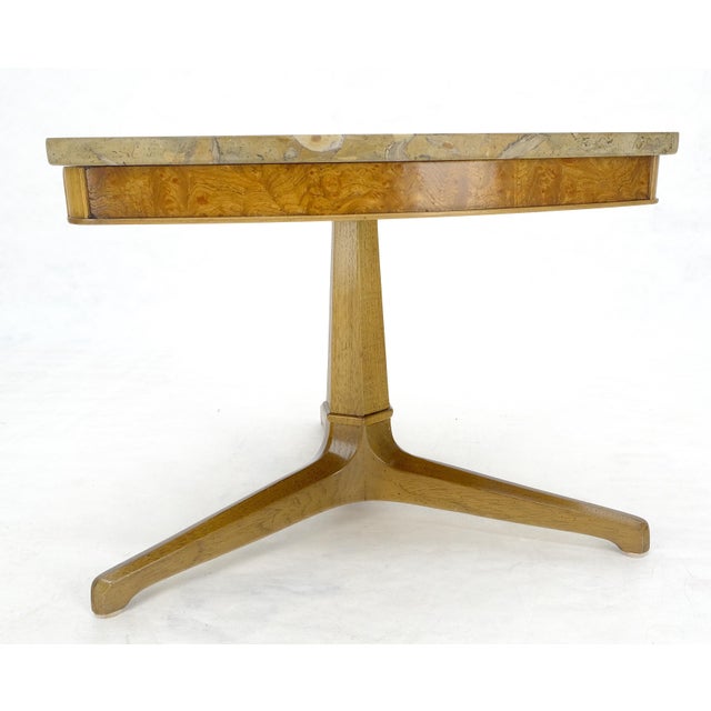Tomlinson Triangular Marble Top Side End Occasional Table Stand c1970s MINT For Sale - Image 12 of 14