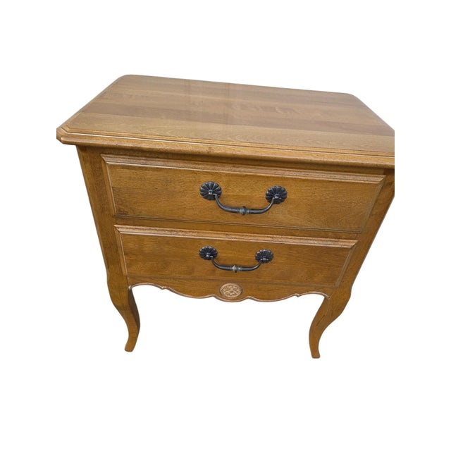 1990s 1990s Ethan Allen French Country Nightstand Chest End Side Table Bedroom Commode For Sale - Image 5 of 14
