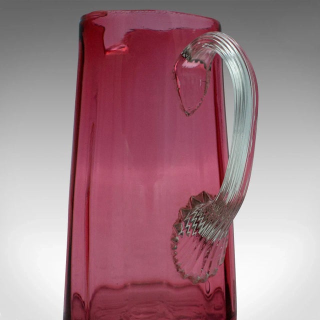 1930s Vintage Cranberry Glass Cordial Mixer Set For Sale - Image 11 of 13