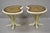 Vintage Hollywood Regency Gold Leaf Glass Kidney Bean Shaped Side Tables - Pair For Sale - Image 15 of 15