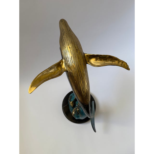 Breaching Whale - Bronze Sculpture For Sale In Dallas - Image 6 of 8