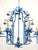 1960s Splendid Italian Tole Vintage Baby Blue Faux Bamboo Pagoda Brass Chandelier ~ Rewired ~ Restored ~ Rejuvenated ~ Ready to Hang ~ For Sale - Image 5 of 12