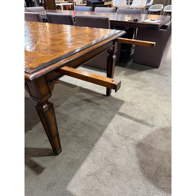 2020s Oak Dining Table With Two Leafs For Sale - Image 5 of 7