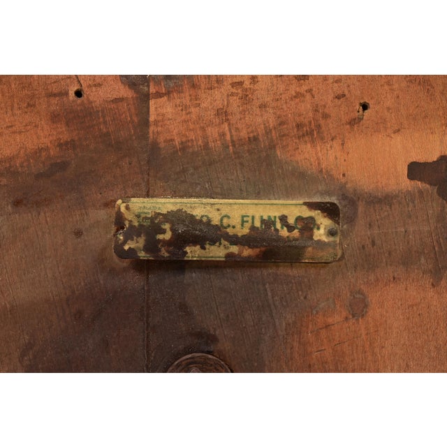 George C. Flint Co. Antique Victorian Mahogany Split Pedestal Extension Dining Table With Carved Paw Feet, Newly Refinished For Sale - Image 12 of 13