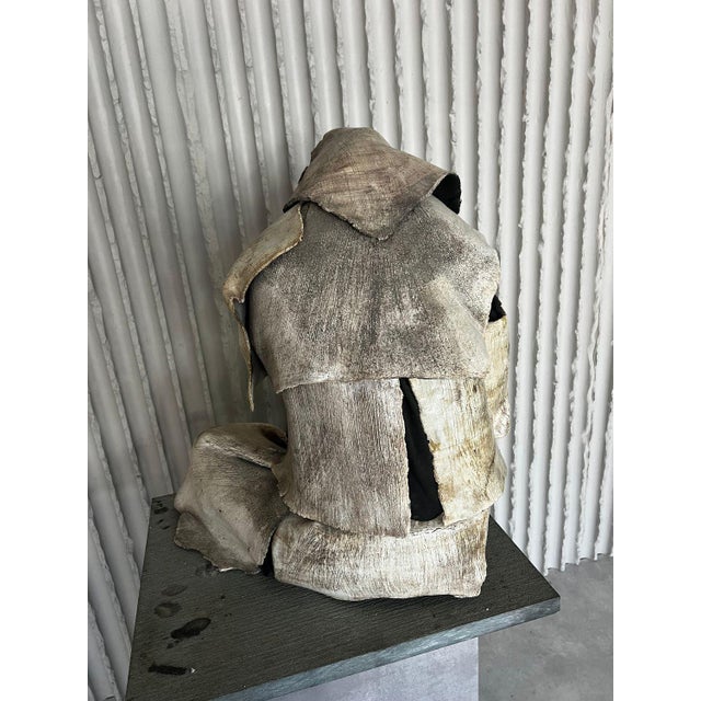 Belgian School Artist, Large Sculpture of Seated Figure, 20th Century, Ceramic For Sale - Image 13 of 18