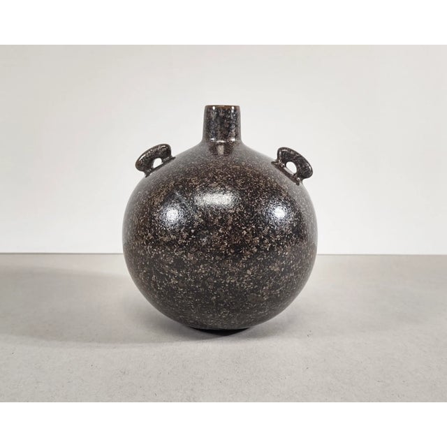 Vintage Toyo Japan Crystalline Glaze Ceramic Vase For Sale In Los Angeles - Image 6 of 6