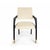 Contemporary Arches Dining Chair in Ivory Cotton Velvet from Insidherland For Sale - Image 3 of 7