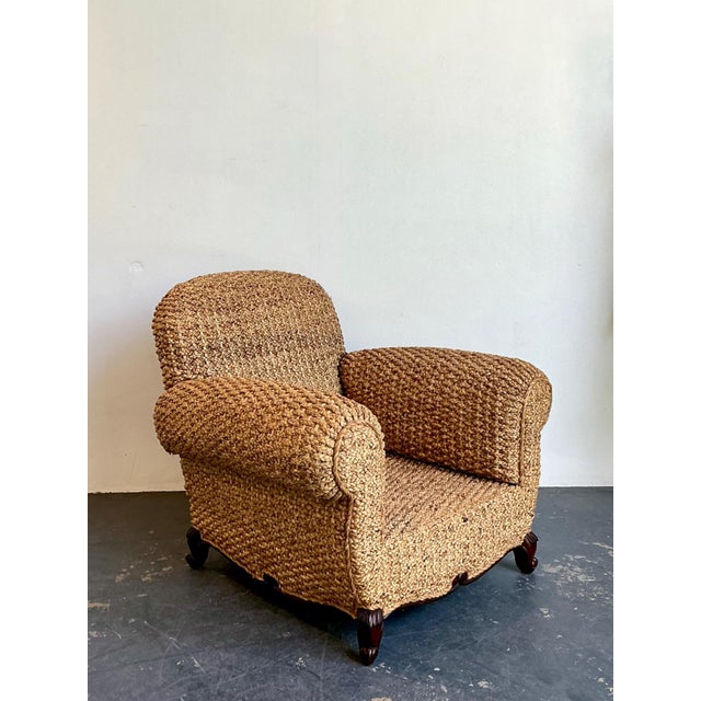 Vintage Ralph Lauren Organic Modern Woven Seagrass Club Chair For Sale - Image 15 of 16