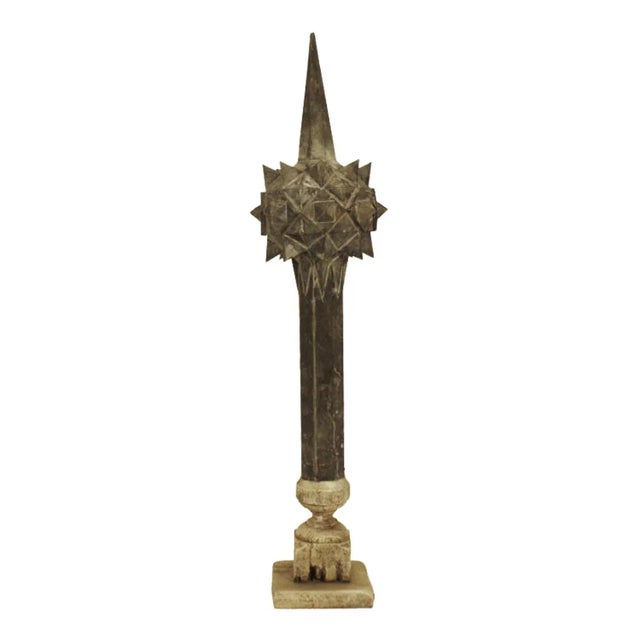 Victorian Victorian Gothic Zinc Finial For Sale - Image 3 of 3