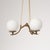 Vintage Italian Brass Pendant Lamp with Opaline Glass, 1950s For Sale - Image 4 of 12