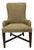 Century Furniture Herringbone High-Back Accent Chair With X-Stretcher Base For Sale