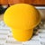 Textile Mushroom Ottoman in Saffron Wool For Sale - Image 7 of 11