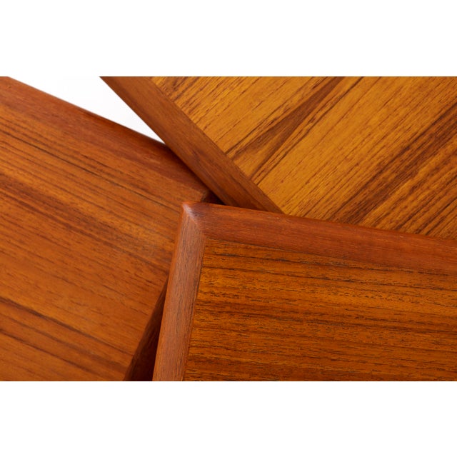 Vintage Danish Teak Nesting Tables, 1970s, Set of 3 For Sale - Image 9 of 10